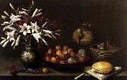Francisco Barrera Still-Life with Flowers and Fruit china oil painting reproduction
